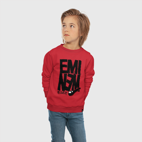 Детский свитшот хлопок Eminem recovery, цвет красный - фото 5