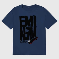Женская футболка хлопок Oversize Eminem recovery