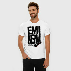 Мужская футболка хлопок Slim Eminem recovery - фото 2