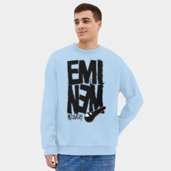 Мужской свитшот oversize без начеса хлопок Eminem recovery - фото 2