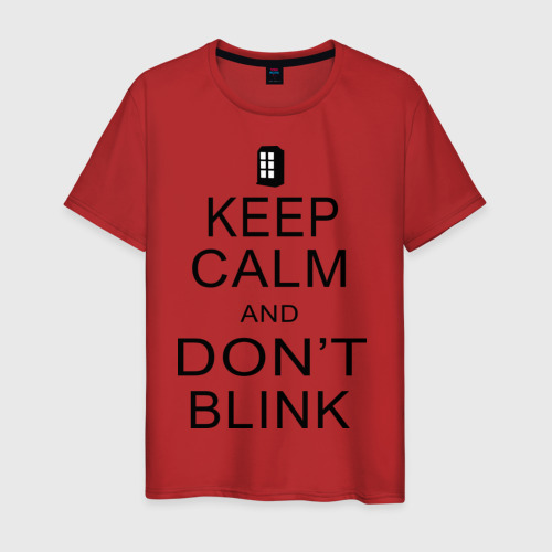 Мужская футболка хлопок Don't Blink, цвет красный