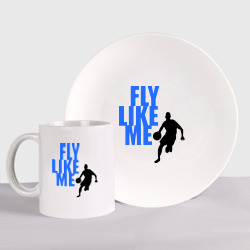 Набор: тарелка + кружка Fly like me.