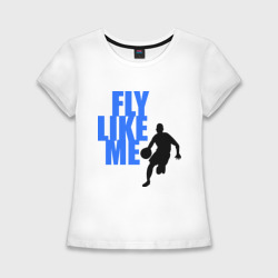 Женская футболка хлопок Slim Fly like me