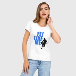 Женская футболка хлопок Slim Fly like me - фото 2