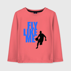 Детский лонгслив хлопок Fly like me