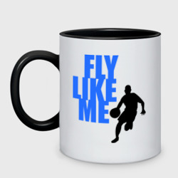 Кружка двухцветная Fly like me