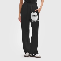 Женские брюки oversize без начеса хлопок What? - фото 2