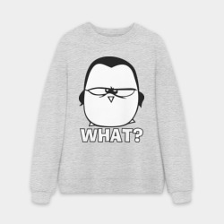 Мужской свитшот oversize без начеса хлопок What?