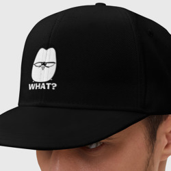 Кепка снепбек с прямым козырьком What?