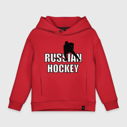 Russian hockey Русский хоккей – Детское худи Oversize хлопок с принтом купить