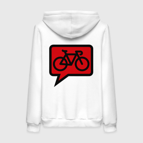 Женская толстовка хлопок Bicycle sign, цвет белый - фото 2