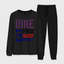 Мужской костюм хлопок Bike eat sleep repeat