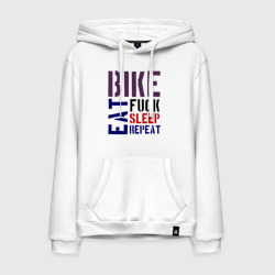 Мужская толстовка хлопок Bike eat sleep repeat