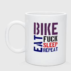 Кружка керамическая Bike eat sleep repeat