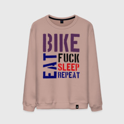 Мужской свитшот хлопок Bike eat sleep repeat