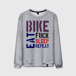 Мужской свитшот хлопок Bike eat sleep repeat