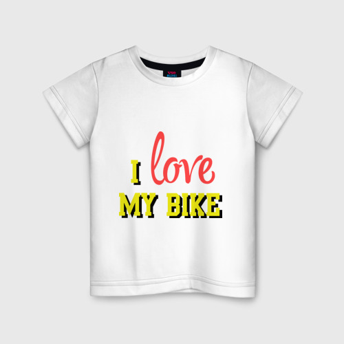 Детская футболка хлопок I love my bike