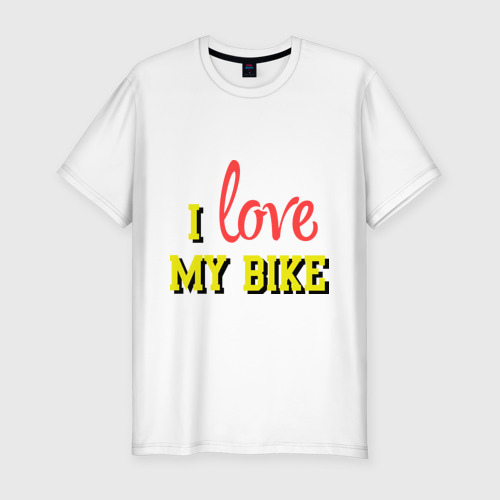 Мужская футболка хлопок Slim I love my bike