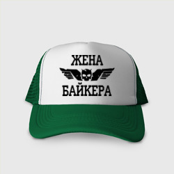 Кепка тракер с сеткой Жена байкера