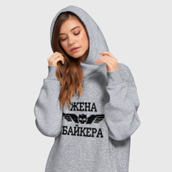 Платье-худи хлопок Жена байкера - фото 2