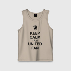 Детская майка хлопок Keep calm I am United fan