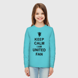 Детский лонгслив хлопок Keep calm I am United fan - фото 2