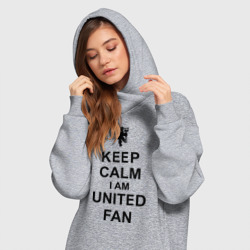 Платье-худи хлопок Keep calm I am United fan - фото 2