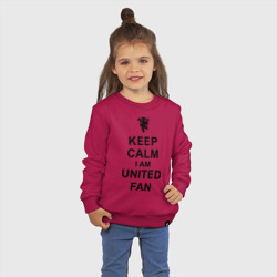 Детский свитшот хлопок Keep calm I am United fan - фото 2