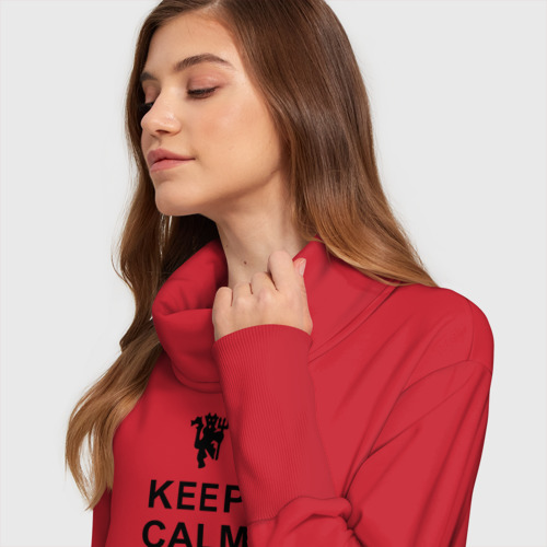 Платье удлиненное хлопок Keep calm I am United fan - фото 6