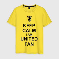 Мужская футболка хлопок Keep calm I am United fan