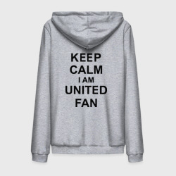 Мужская толстовка на молнии хлопок Keep calm I am United fan