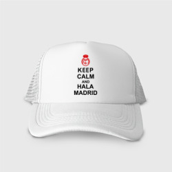 Кепка тракер с сеткой Keep calm and Hala Madrid