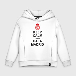 Детское худи Oversize хлопок Keep calm and Hala Madrid