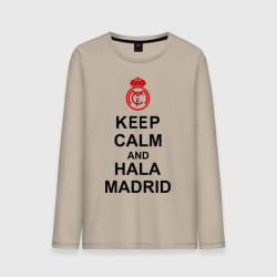 Мужской лонгслив хлопок Keep calm and Hala Madrid