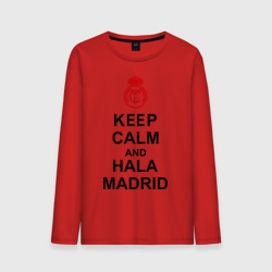 Мужской лонгслив хлопок Keep calm and Hala Madrid