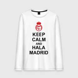 Мужской лонгслив хлопок Keep calm and Hala Madrid