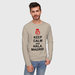 Мужской лонгслив хлопок Keep calm and Hala Madrid - фото 2