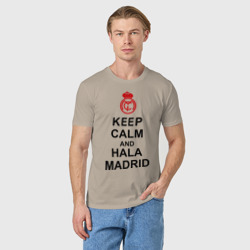 Мужская футболка хлопок Keep calm and Hala Madrid - фото 2