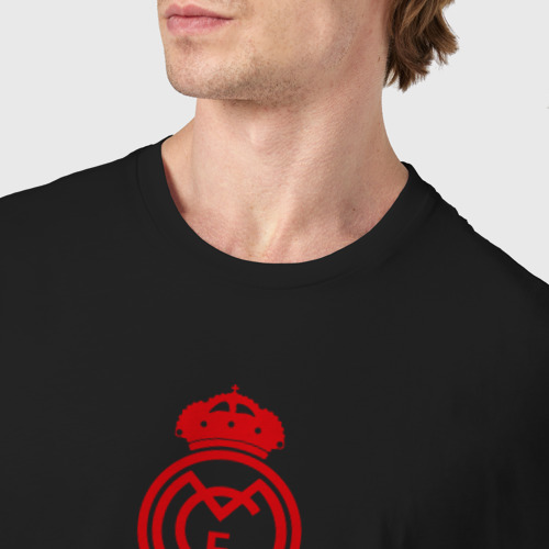 Мужская футболка хлопок Keep calm and Hala Madrid, цвет черный - фото 6