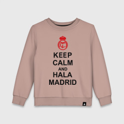 Детский свитшот хлопок Keep calm and Hala Madrid