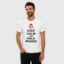 Мужская футболка хлопок Slim Keep calm and Hala Madrid - фото 2