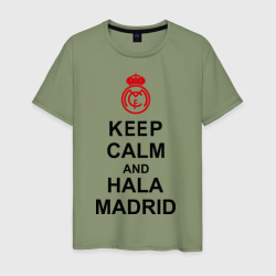Мужская футболка хлопок Keep calm and Hala Madrid
