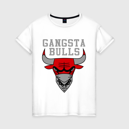 Женская Футболка Gangsta bulls (хлопок)