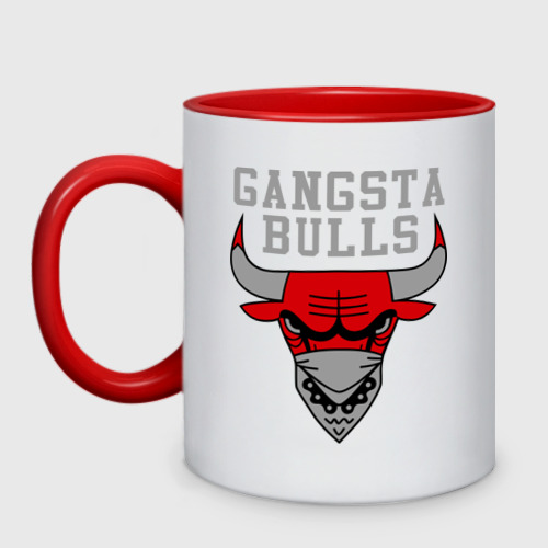 Кружка двухцветная Gangsta bulls