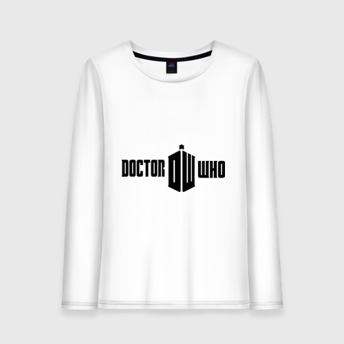 Женский лонгслив хлопок Doctor Who, цвет белый