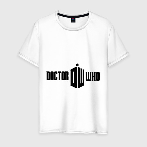 Мужская футболка хлопок Doctor Who, цвет белый