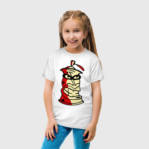 Детская футболка хлопок Граффити балончик, цвет белый - фото 5