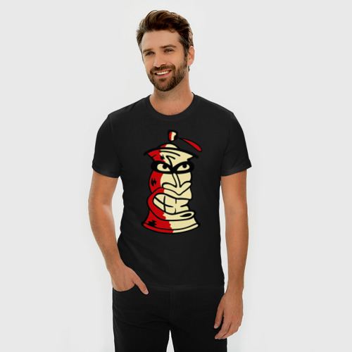 Мужская футболка хлопок Slim Граффити балончик, цвет черный - фото 3