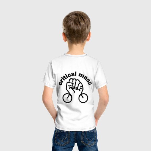 Детская футболка хлопок Critical mass, цвет белый - фото 4
