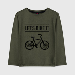 Детский лонгслив хлопок Let's bike it